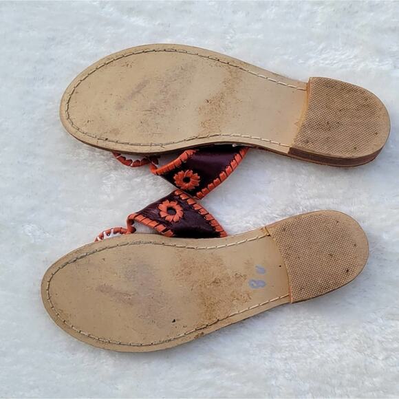 Jack Rogers USC Navajo Sandals in Garnet/Orange size 6 - Picture 3 of 9